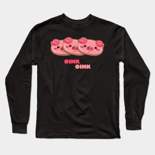 Piggy Cookies Oink Oink Long Sleeve T-Shirt